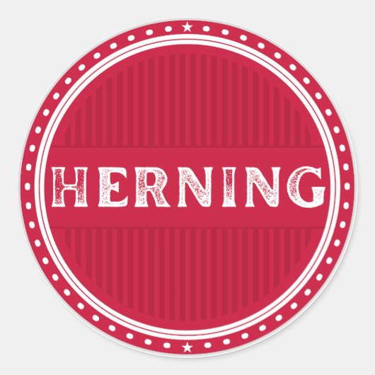 Herning City Pride Emblem – Danish Identity ラウンドシール (正面)