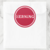 Herning City Pride Emblem – Danish Identity ラウンドシール (バッグ)