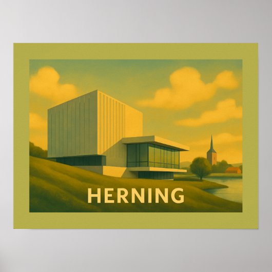 Herning Denmark Modern Art ポスター (正面)