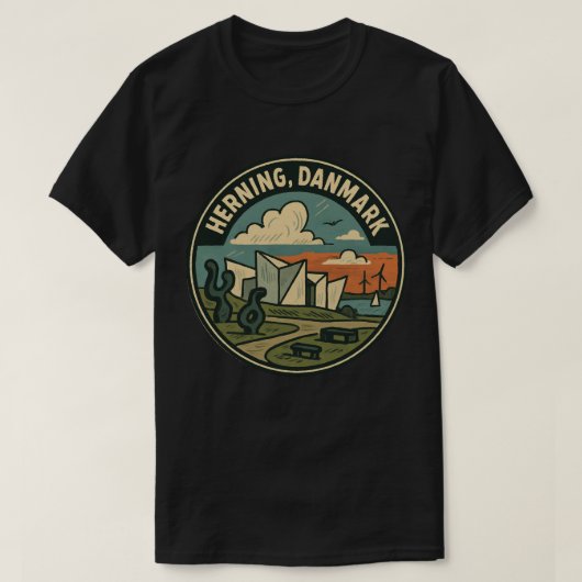 Herning Denmark Modern Art Tシャツ (デザイン正面)