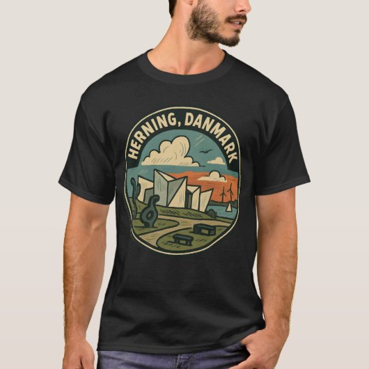 Herning Denmark Modern Art Tシャツ (正面)