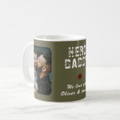 Hero Daddy Father`s Day 2 Photo Collage コーヒーマグカップ (正面左)