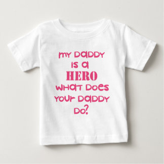 HERO-DADDY-PINK ベビーTシャツ