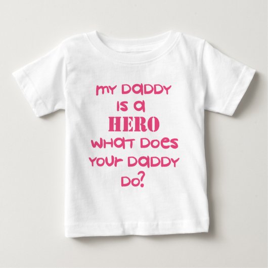 HERO-DADDY-PINK ベビーTシャツ (正面)