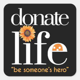 Hero Donate Life Stickers スクエアシール