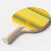 Hero Stripes Horizontal Lines Orange Yellow Green 卓球ラケット (正面アングル)