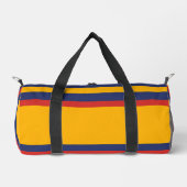 Hero Stripes Horizontal Lines Yellow Blue Red ダッフルバッグ (正面)
