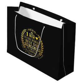 Hero to the World's Best Dad / Bolsa de regalo ラージペーパーバッグ