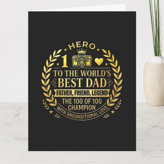 Hero to the World's Best Dad / Tarjeta カード (正面)