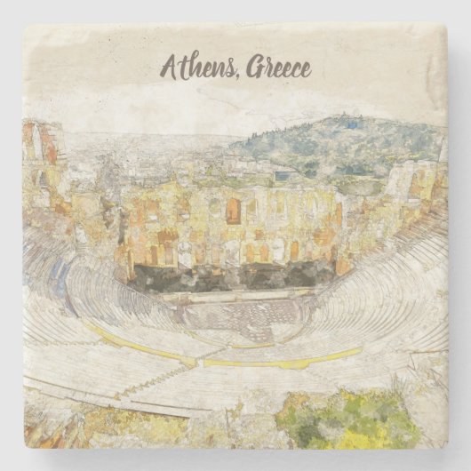 Herodion Stone Coasterの古代劇場 – Athens ストーンコースター (正面)