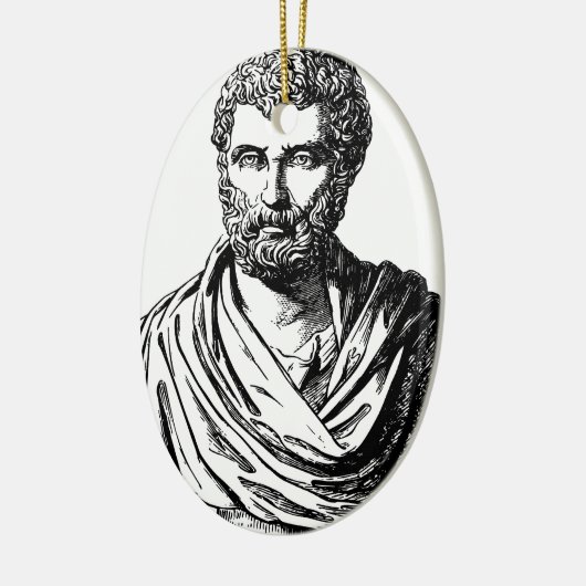 Herodotusのバストのギリシャ人の歴史家 セラミックオーナメント (左)