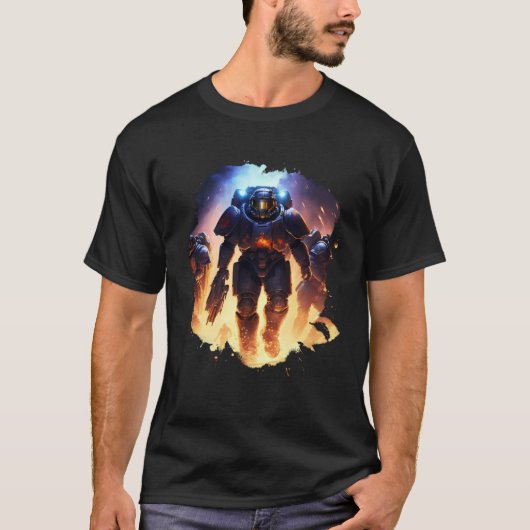 Heroes in space the amazing Space Marines Tシャツ (正面)