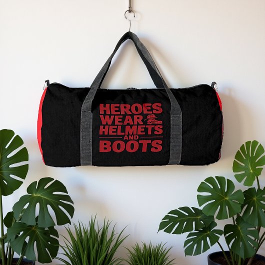 Heroes Wear Helmets And Boots  ダッフルバッグ