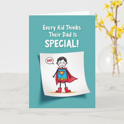 Heroic Fathers Day Drawing Card カード (黄色い花)