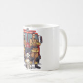 Heroic Firefighters & Dalmatian Anime Coffee Mug コーヒーマグカップ (正面右)