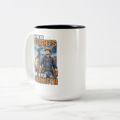 Heroic Lineman Power Line Worker Birthday Gift ツートーンマグカップ (正面左)