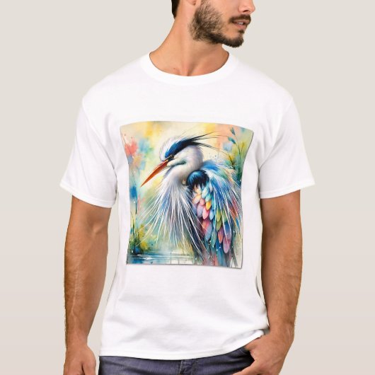 Heron 170624AREF113 - Watercolor Tシャツ (正面)