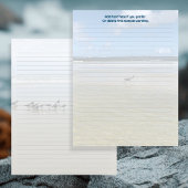 Heron and Shore Birds Lined Flyer Paper チラシ