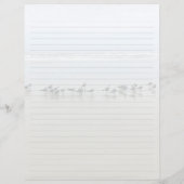 Heron and Shore Birds Lined Flyer Paper チラシ (裏面)