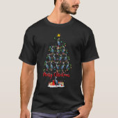 Heron Bird Christmas Tree Lights  Heron Xmas Tシャツ (正面)