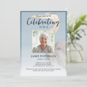 Heron Bird Lover Celebration of Life Photo Funeral 招待状 (スタンド正面)