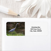 Heron Bird Photo Personalize差出人住所 ラベル (インサイチュ)
