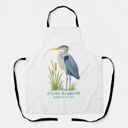 Héron bleu – Étang Burbank Danville QC | Design na エプロン (正面)