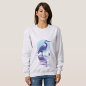 Heron by Moonlight – Women’s Sweatshirt スウェットシャツ (正面フル)