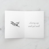 Heron Get Well Greeting Cardテンプレート カード (内部)