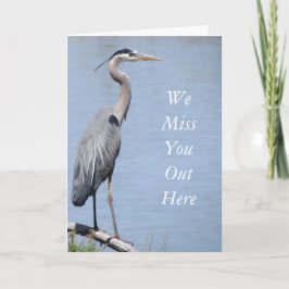 Heron Get Well Greeting Cardテンプレート カード