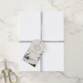 Heron Lake Toile French Country Wedding Monogram ギフトタグ (より糸付き)