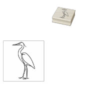 Heron Line Art – Minimalist Bird Illustration  ラバースタンプ (押印)
