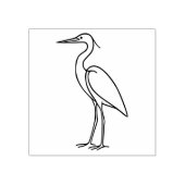 Heron Line Art – Minimalist Bird Illustration  ラバースタンプ (インプリント)