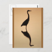 Heron Silhouette ポストカード (正面/裏面)