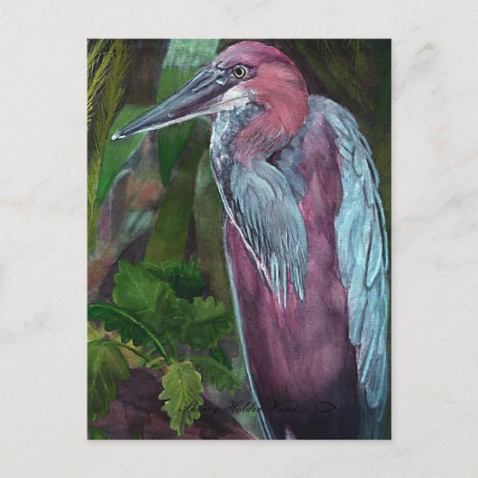 Heron Standing Alone 2ポストカード ポストカード (正面)