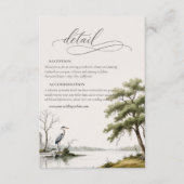 Heron Toile Country Calligraphy Wedding Details  エンクロージャーカード (正面)