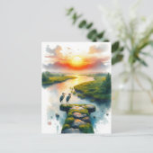 herons at sunset ポストカード (スタンド正面)