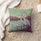 Herons by the Lake クッション (ブランケット)
