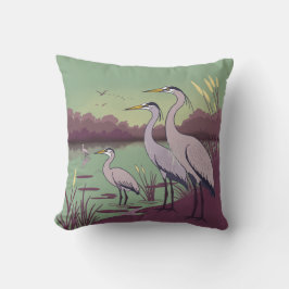 Herons by the Lake クッション