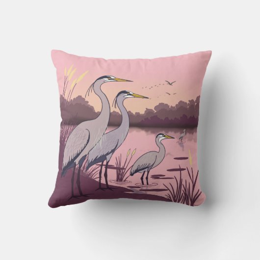 Herons by the Lake クッション (裏面)