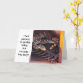 Herpのおもしろいでかわいい友情- Sonoranのホリネズミヘビ カード (黄色い花)