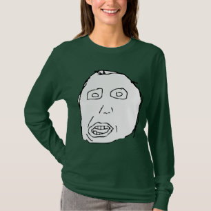 Herp Derpの馬鹿の激怒の顔のミーム Tシャツ