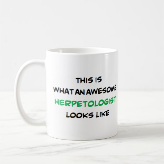 herpetologist 素晴らし. コーヒーマグカップ (左)
