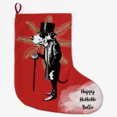 Herr Deutsche Dogge ラージクリスマスストッキング (正面)