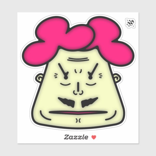 Herr Mustache漫画顔v1 シール (シート)