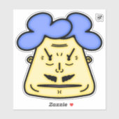 Herr Mustache漫画顔v2 シール (シート)