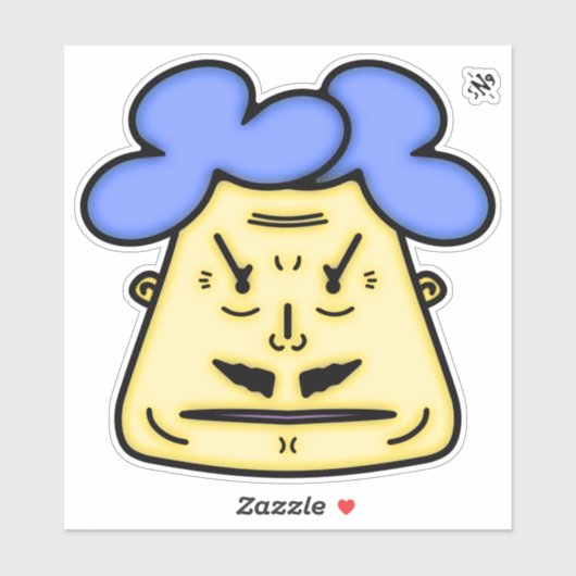 Herr Mustache漫画顔v2 シール (シート)