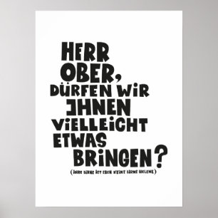Herr Ober -Pappa Ante Portas - Loriot Herr Ober ポスター