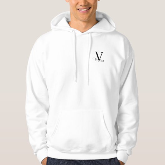 Herren Hoodie mit Personalisierbaren Buchstaben. パーカ (正面)