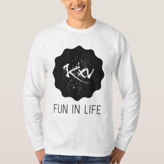 Herren Langarm Shirt Fun in Life  Tシャツ